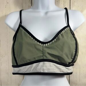 Nextmia Colorblock Bikini Top Swimwear Beach Double Back Strap Beach Summer